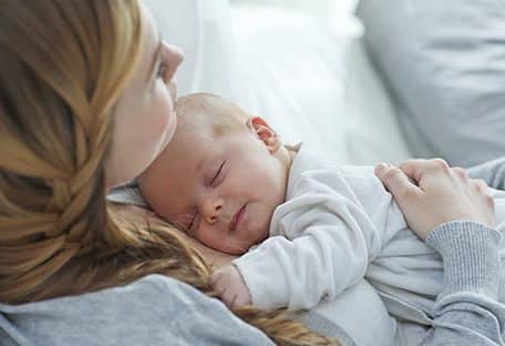 mum and baby sleeping